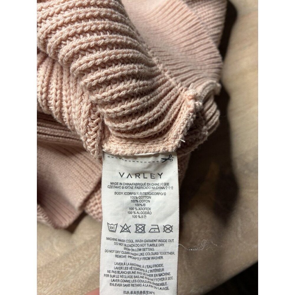 Varley Mentone Half-Zip Knit Pullover Pale Mauve Large - Picture 6 of 9
